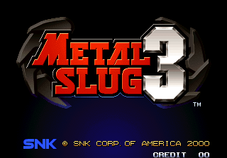 Metal Slug 3 title screen for Neo Geo